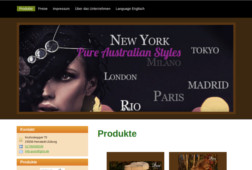 Internetseite - Pure Australian Styles
